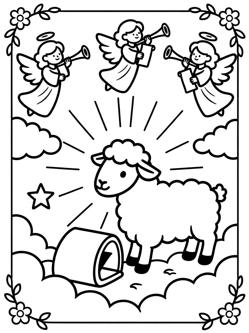 The Lamb opening the seventh seal, with silence in heaven.