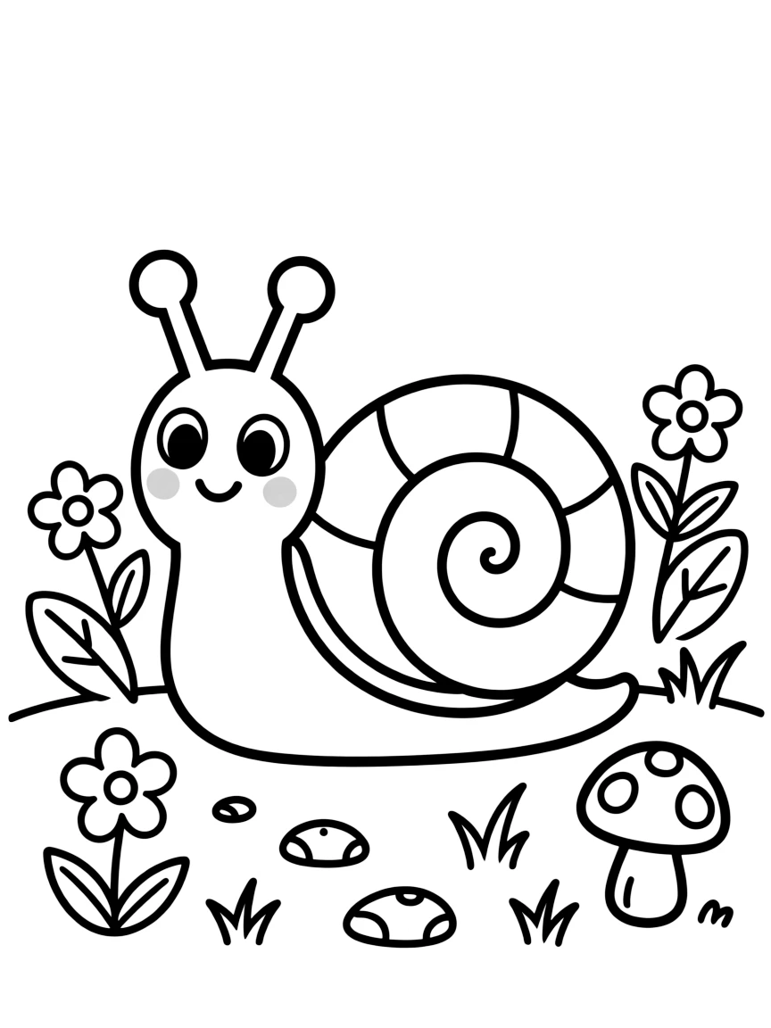 A cute snail