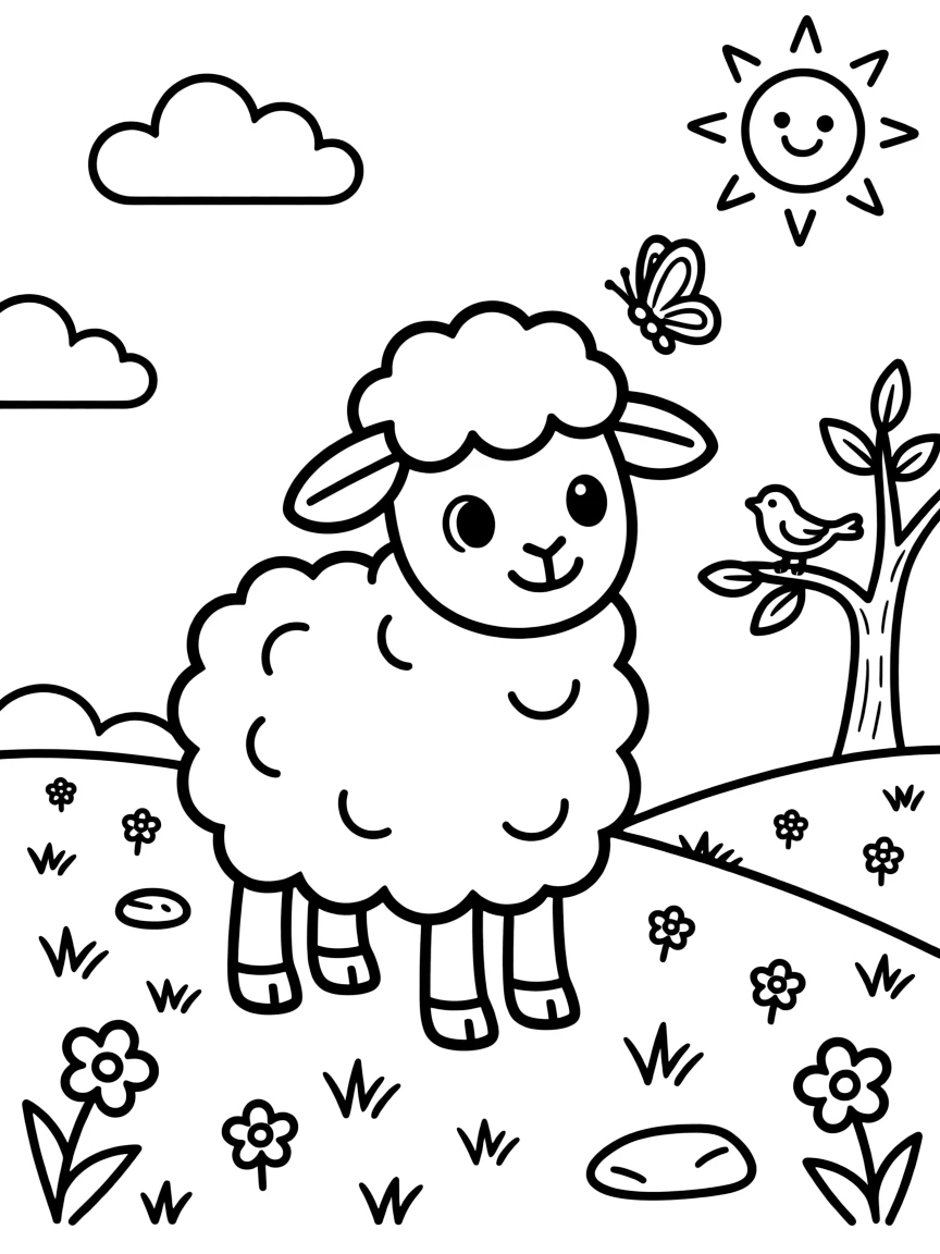 A cute sheep
