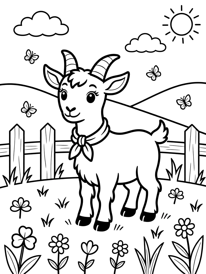 A cute goat