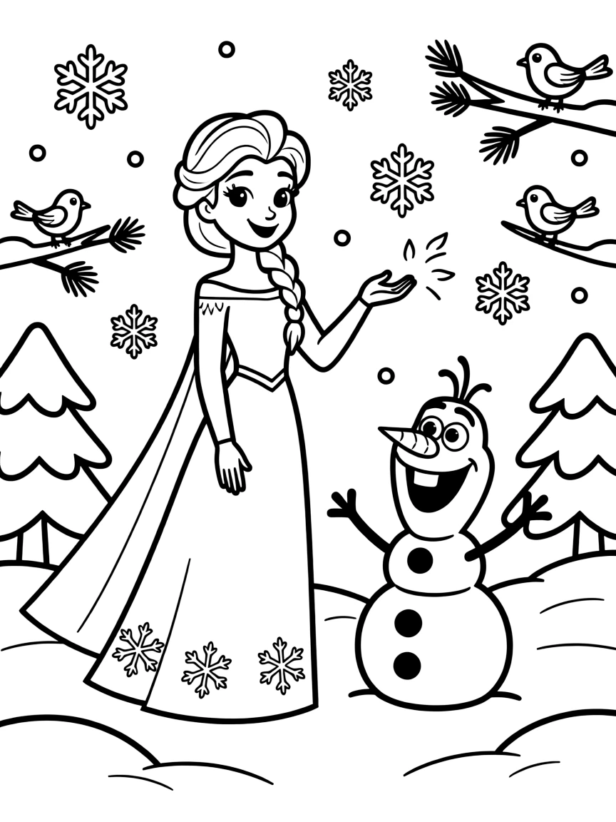 Elsa and Olaf
