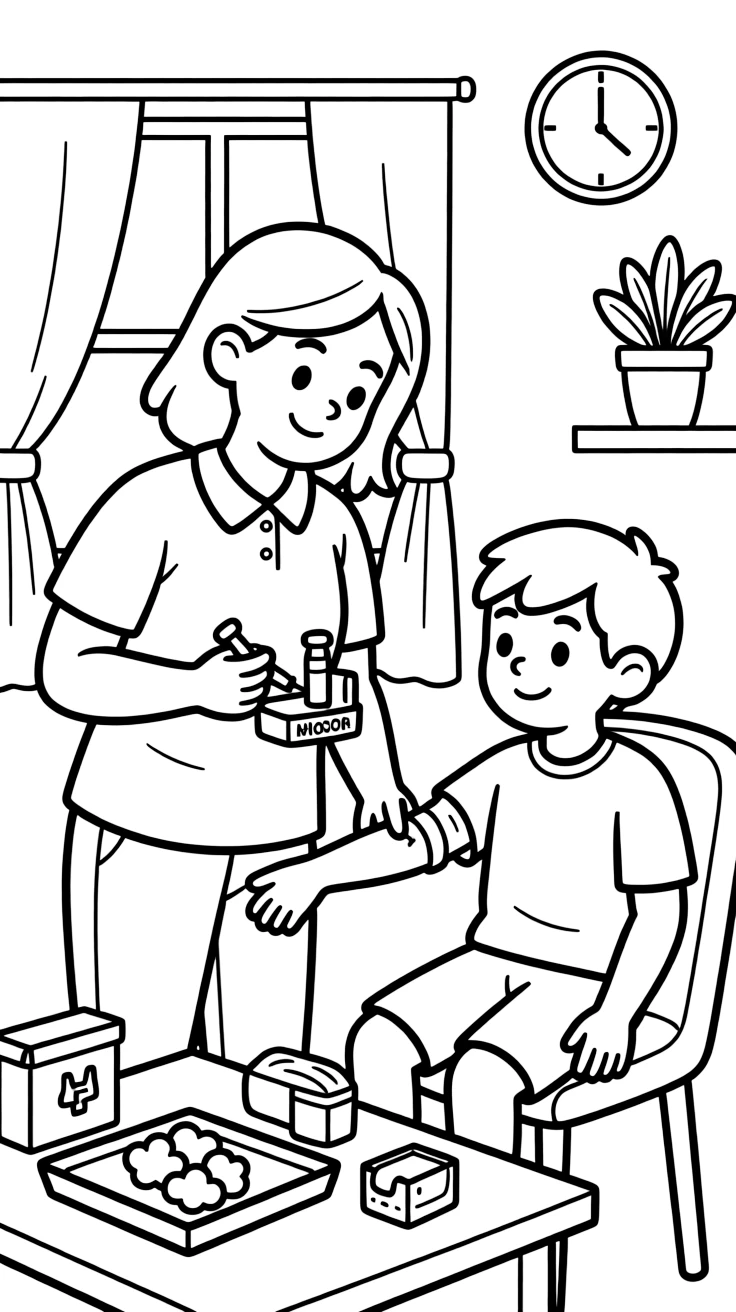 A phlebotomist carefully draws a blood sample from a patient's arm using a small tube kit.