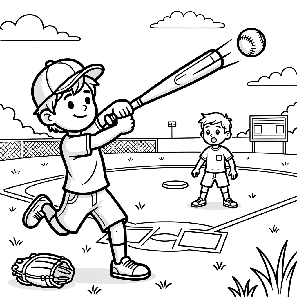 A shy new student, celebrating a clever hit that knocks an opponent's ball far off course.