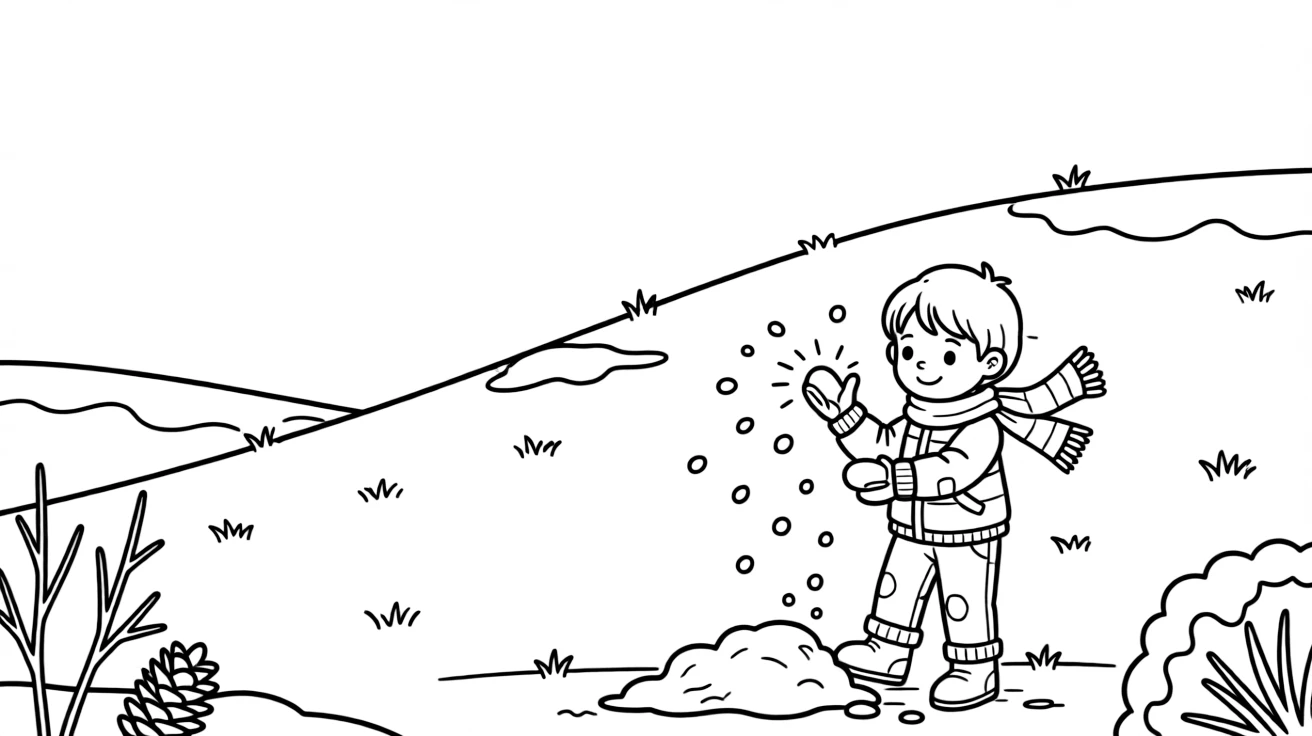 A shy new student, celebrating at the bottom of the hill with a snow-spraying stop.
