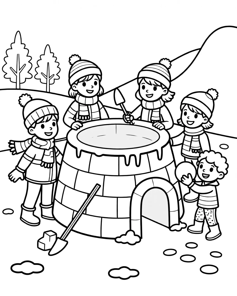 A group of classmates, teaming up with a sibling to defend a snow fort from all sides.