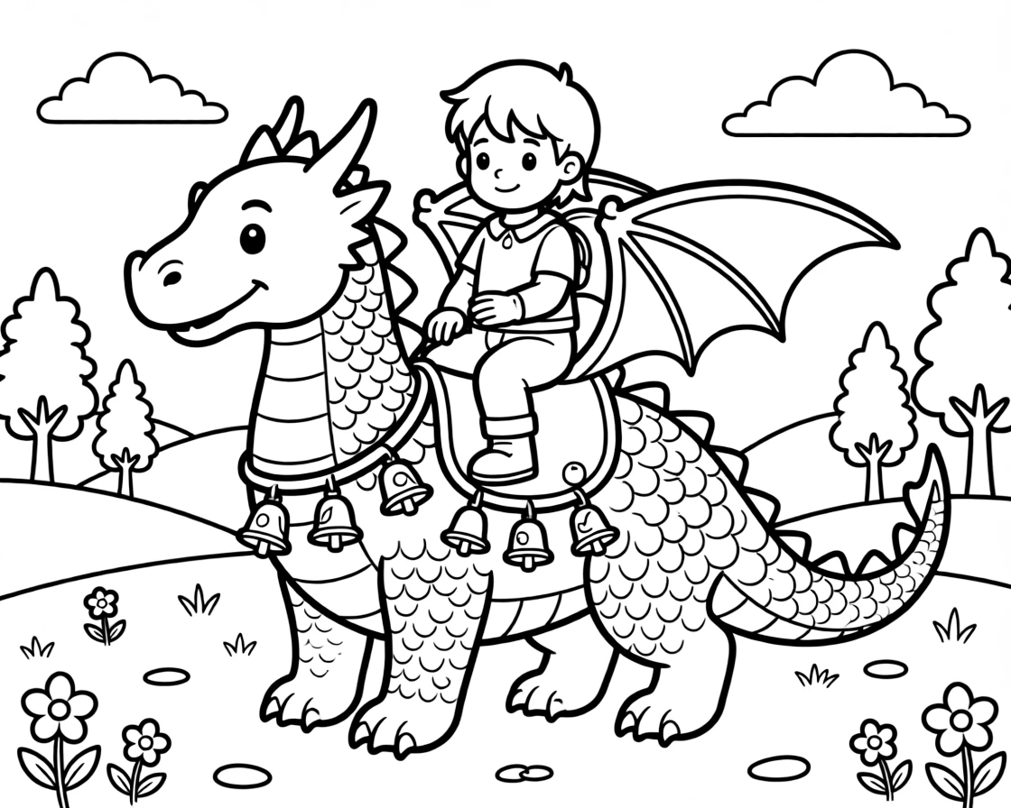A dragon rider's saddle is decorated with bells that jingle merrily during flight, echoing across the valley below.