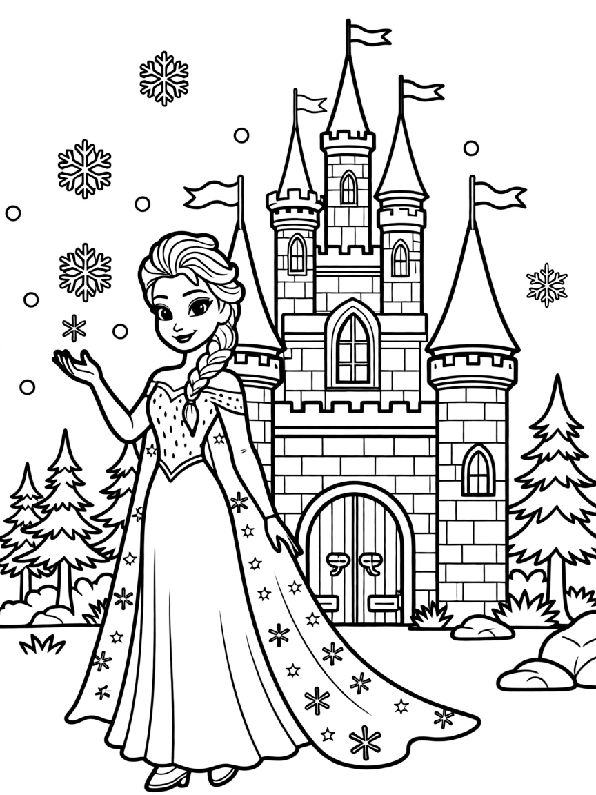 Elsa and the castle