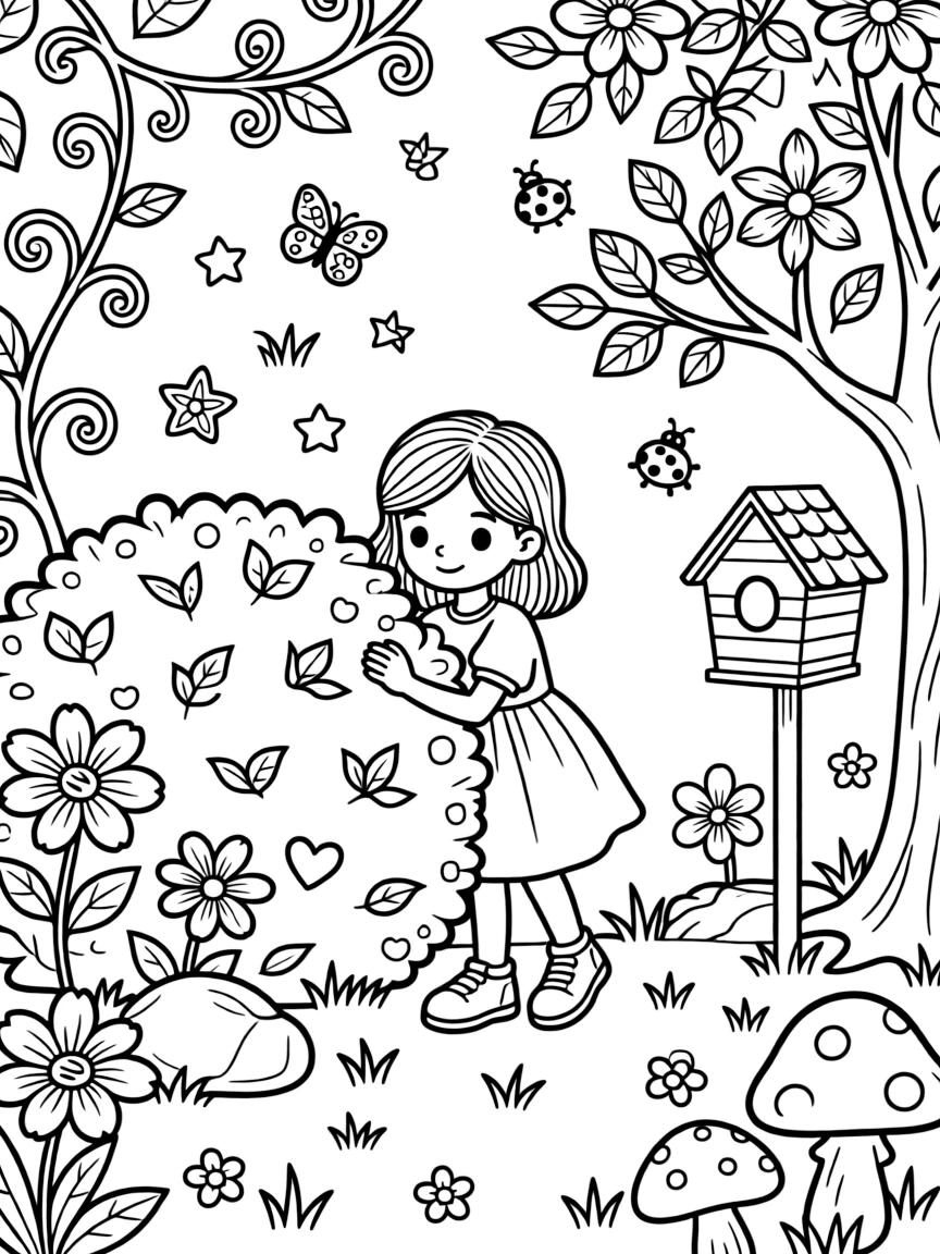 Secret garden inspired hiding spots for tiny pattern details