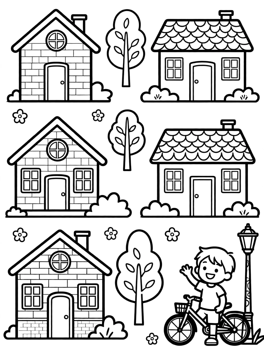 Architectural symbol forms with building pattern details