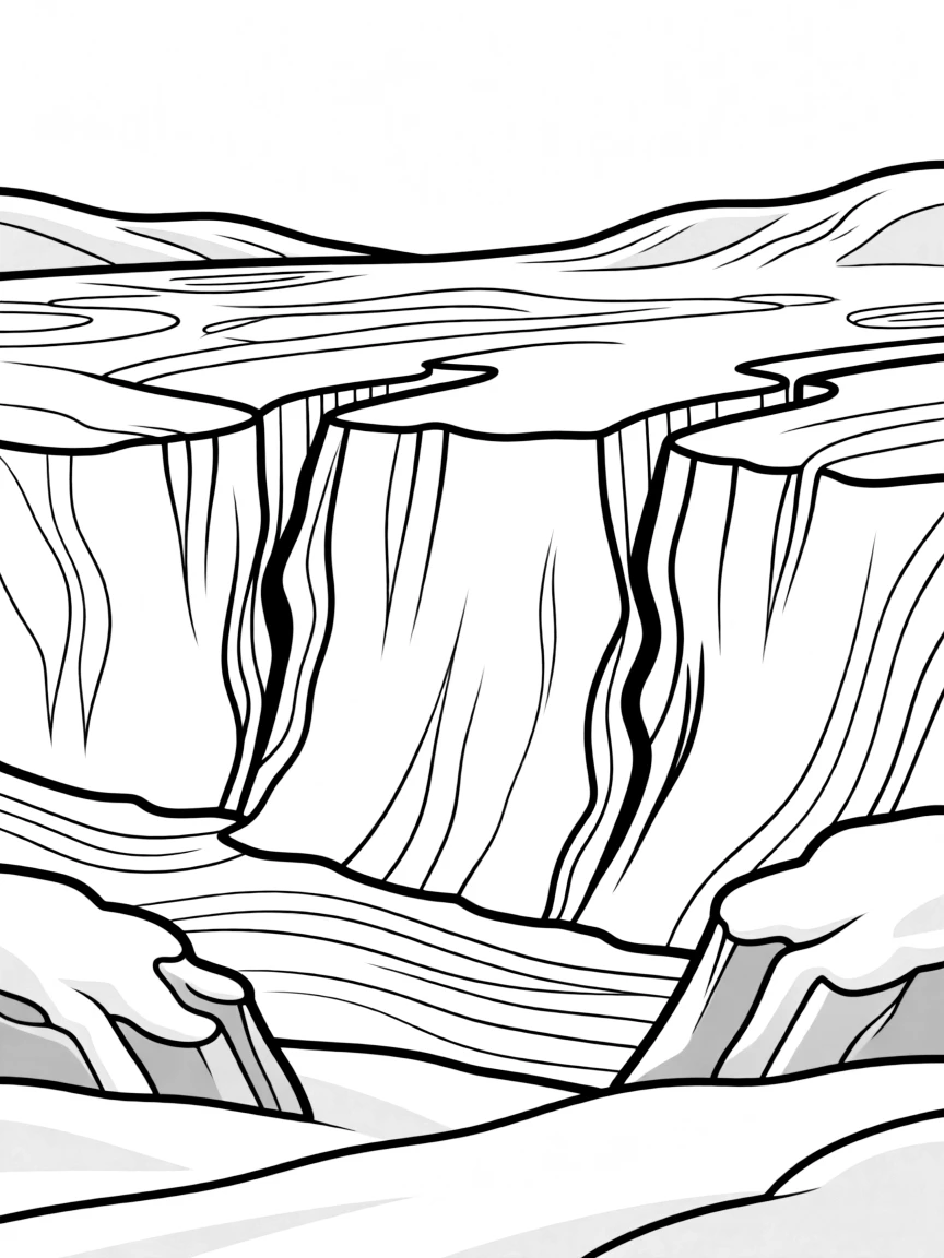 Glacier pattern with ice flow details and crevasse textures