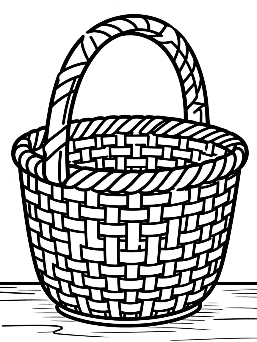 Pattern basket with weaving texture details