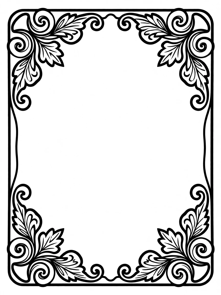 Pattern picture frame with decorative corner elements