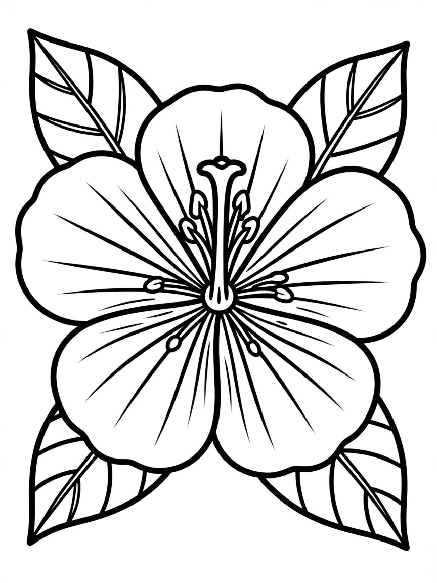 Abstract flower cross-section with anatomical patterns
