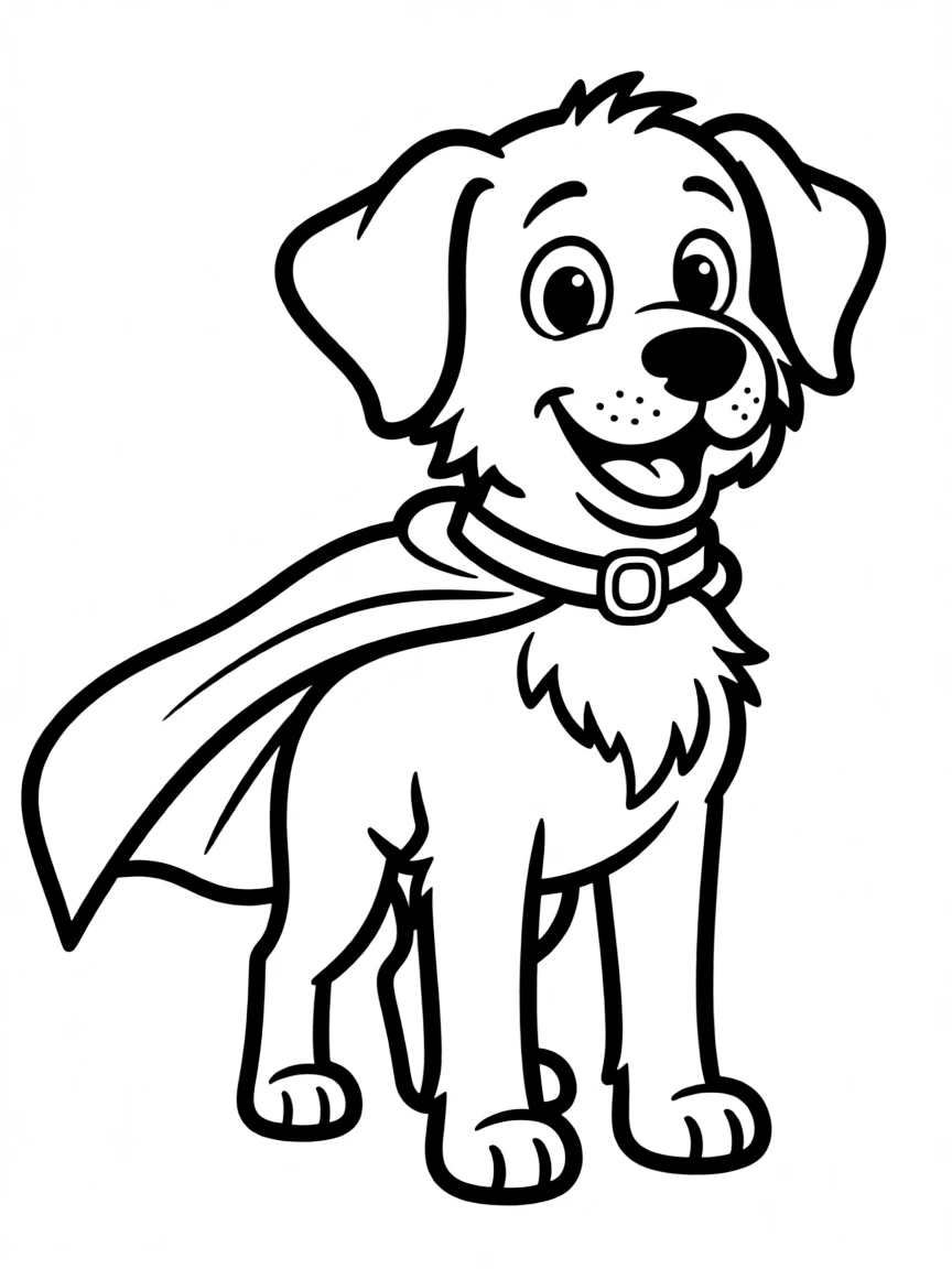 A dog wearing a superhero cape, ready to save the day.