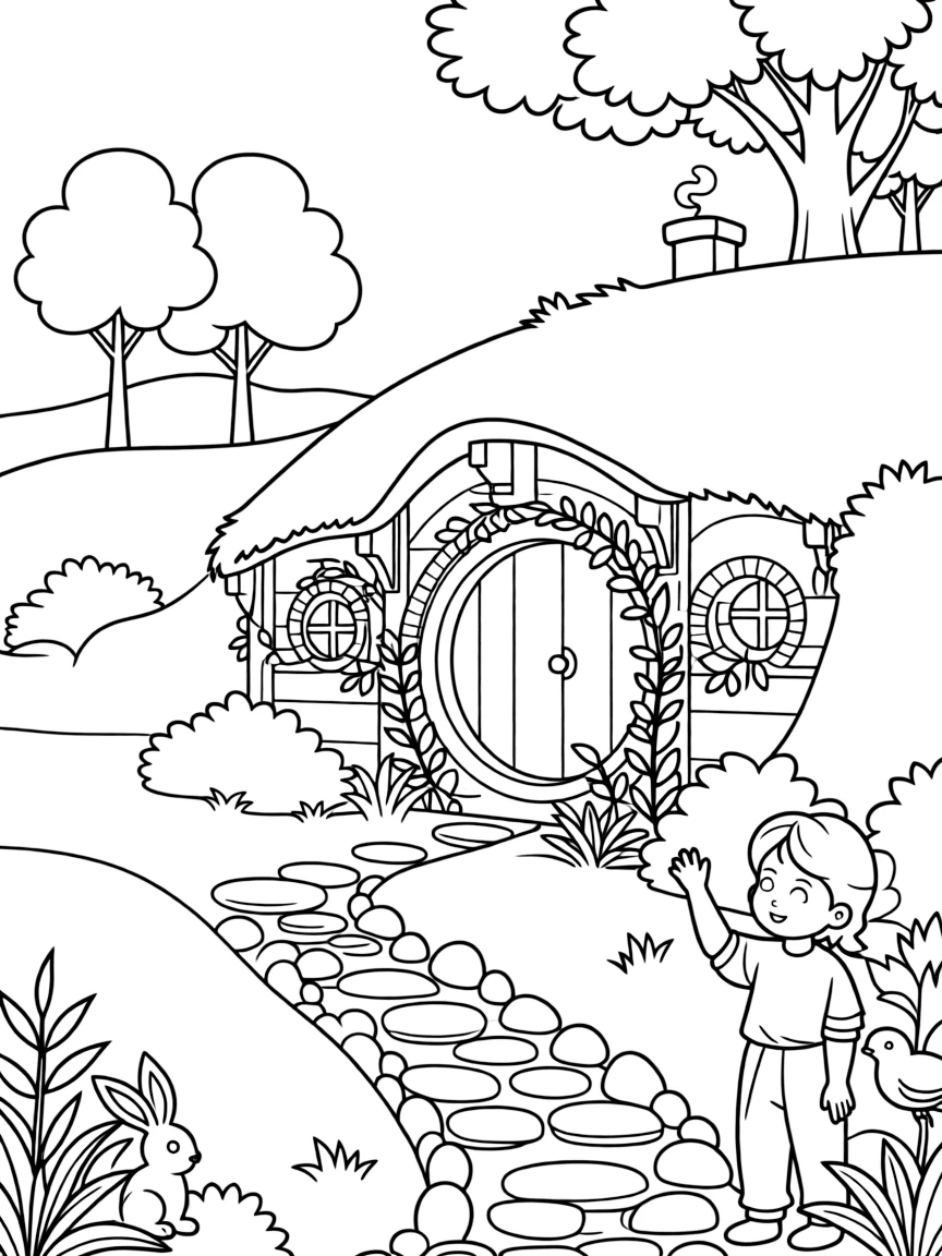 Hobbit-style homes built into forest hillside