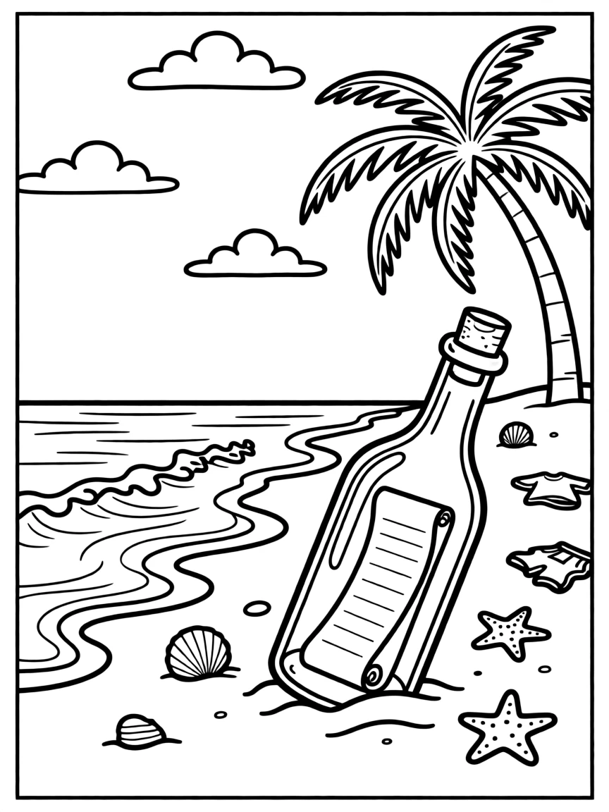 Message in bottle washed up on shore