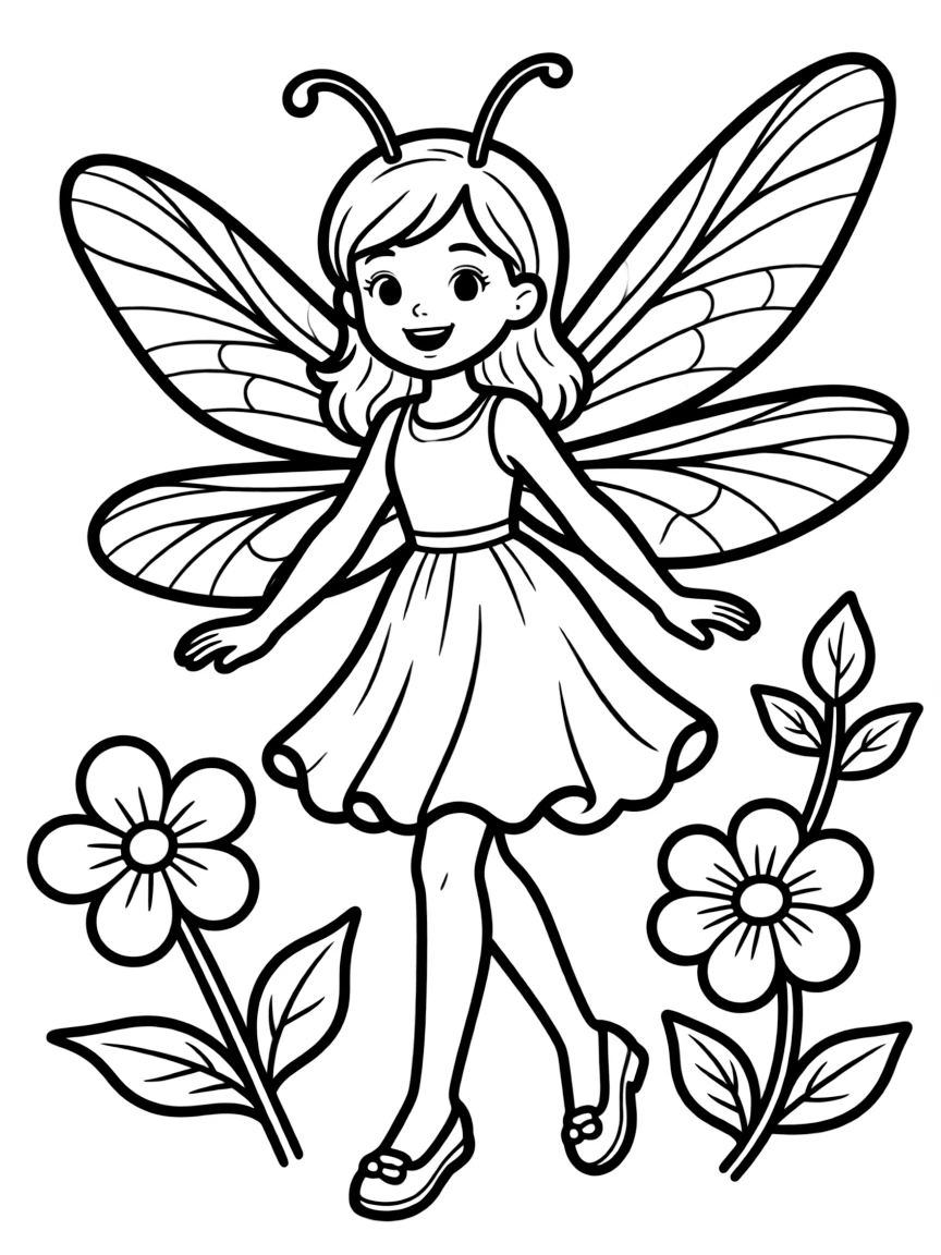A fairy with antenna and more insect-like features