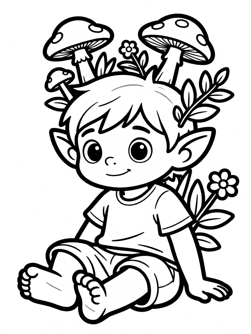 A troll with mushrooms and plants growing from its back