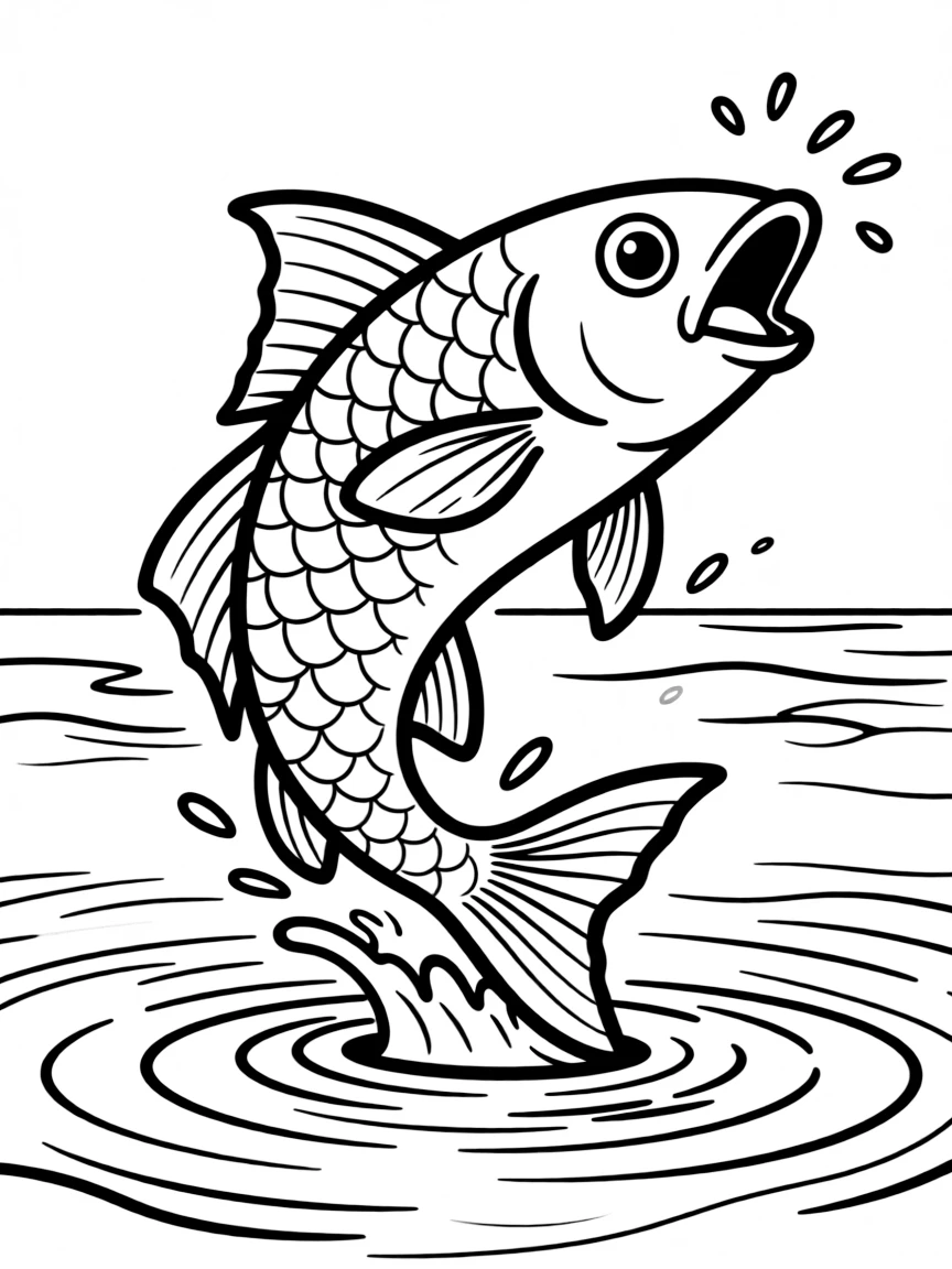 Flying fish at the surface, preparing to launch out of the water