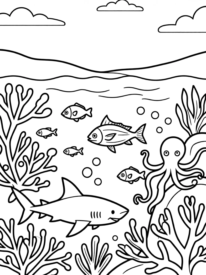 A reef at dusk when many predators become more active and hunting behaviors change