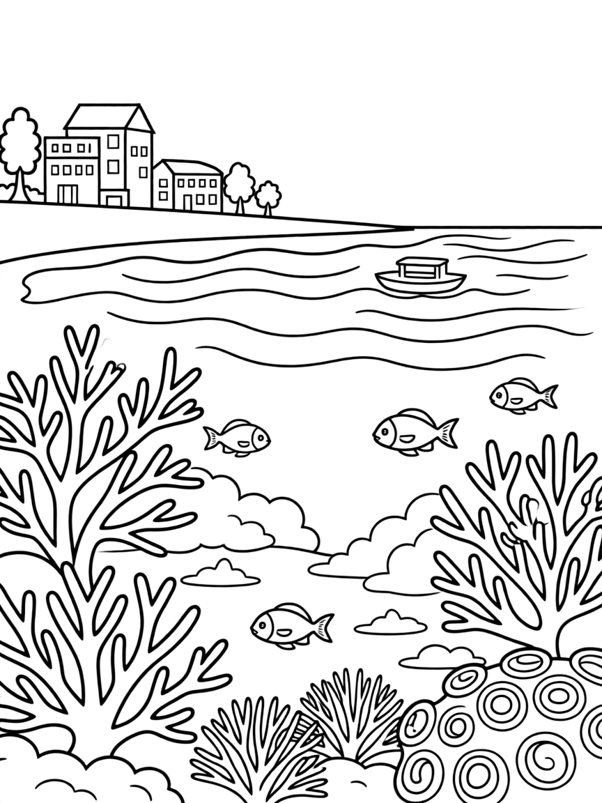 A reef impacted by sedimentation from nearby coastal development