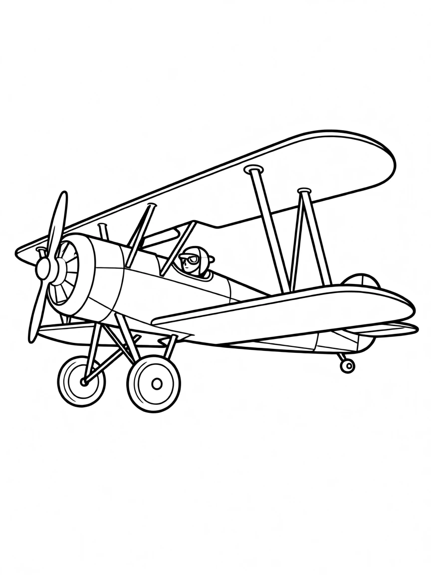 A Stearman biplane trainer aircraft from the 1940s