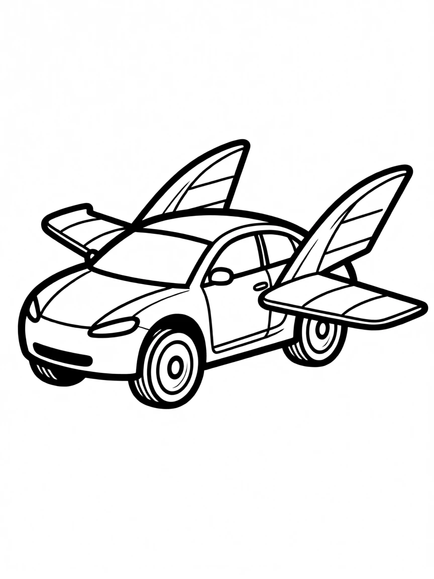 A flying car prototype transitioning from road to air mode