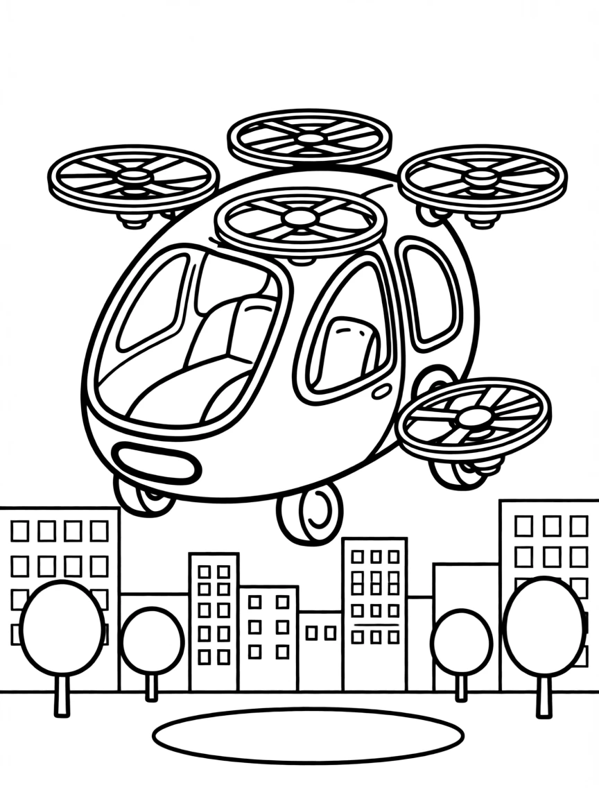 An electric vertical takeoff and landing (eVTOL) urban air vehicle