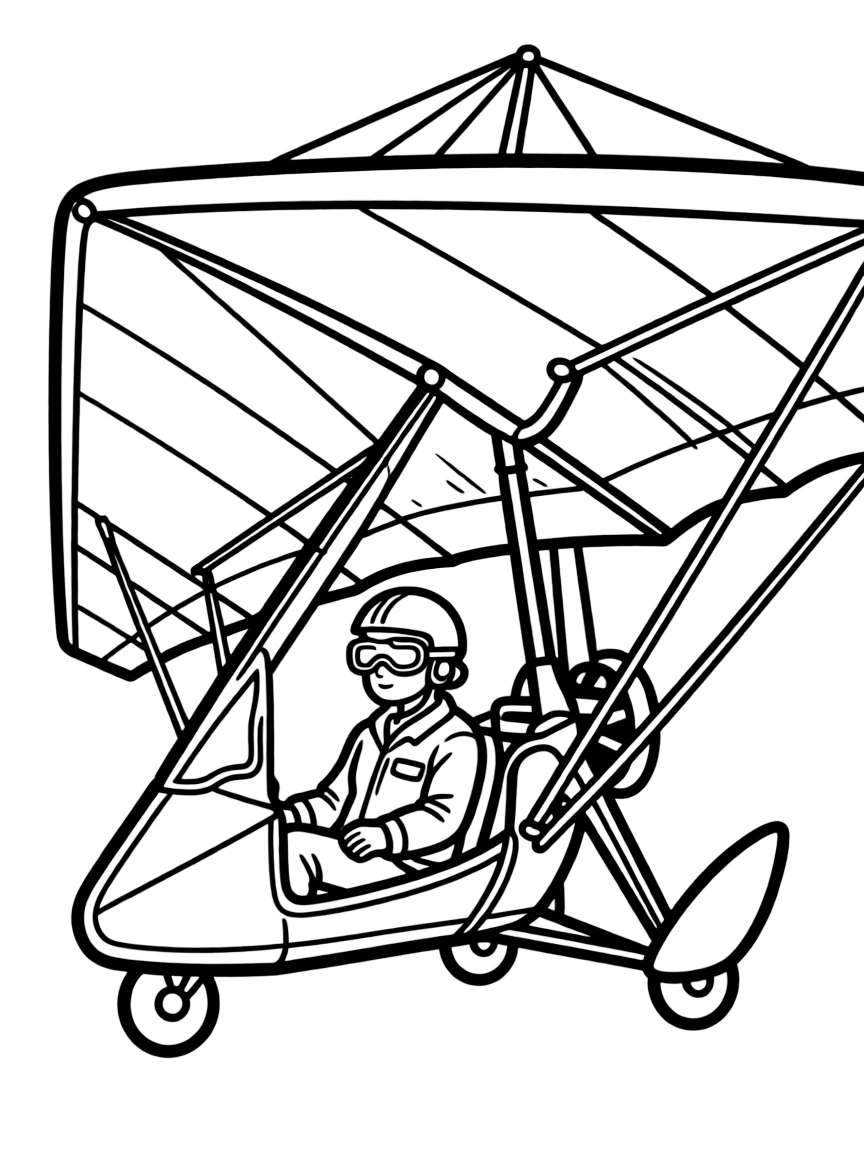 A microlight aircraft with open cockpit and pilot