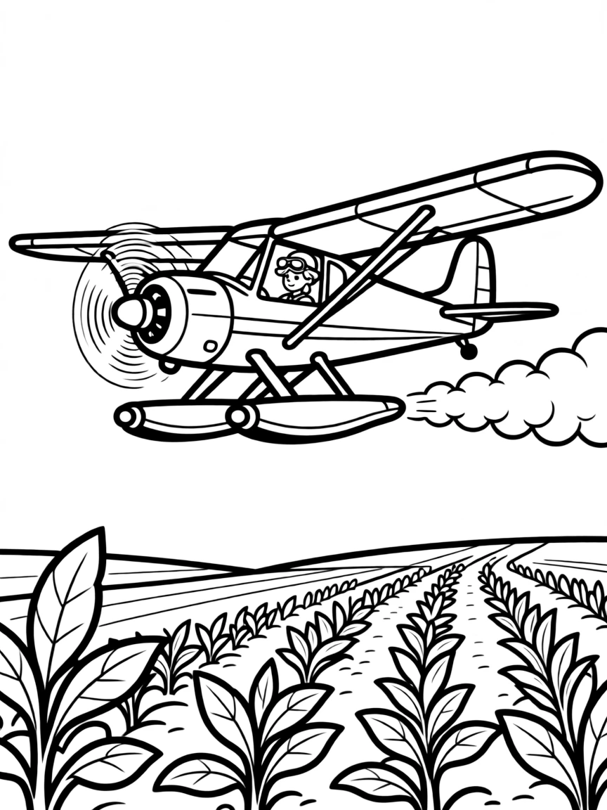 A crop duster performing low-altitude maneuvers
