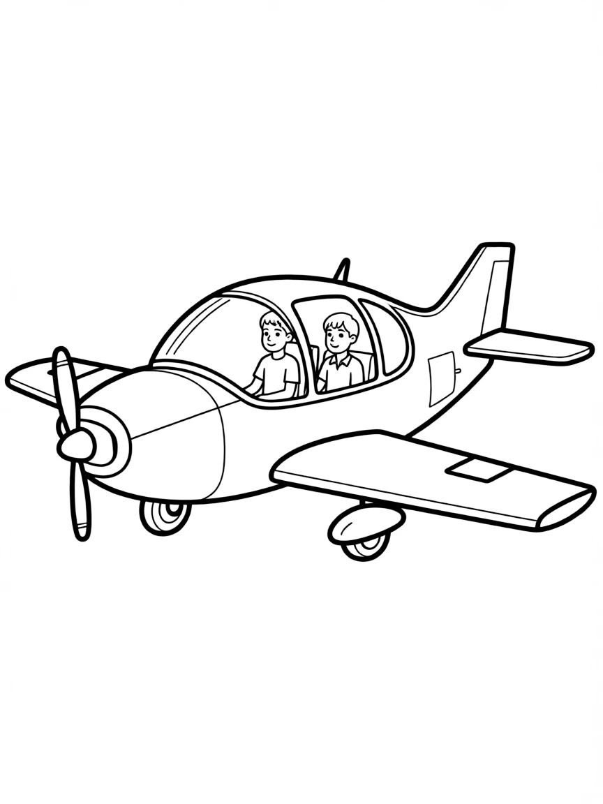 A small two-seater training aircraft with student and instructor