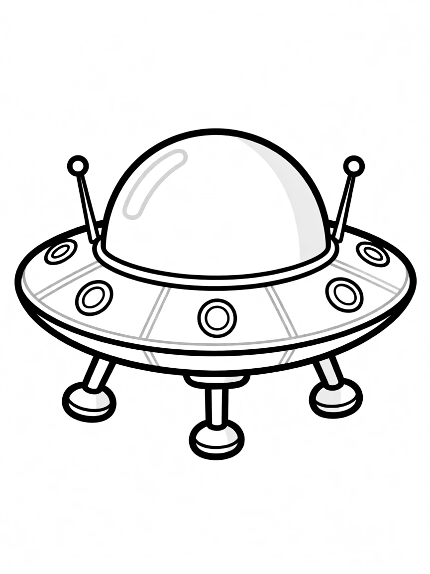 A circular flying saucer-shaped experimental aircraft
