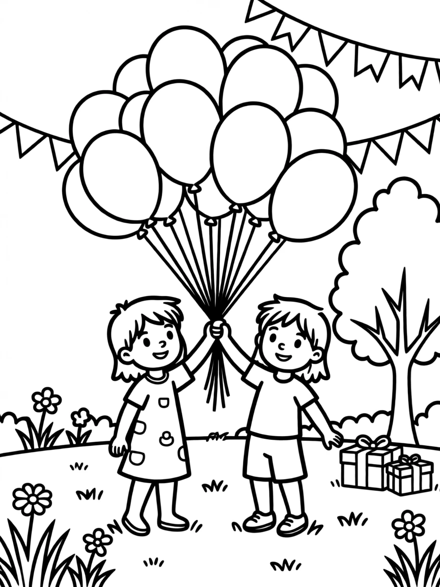 A balloon release at a celebration event