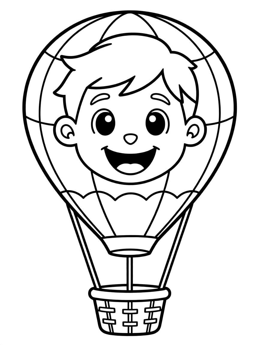 A hot air balloon in the shape of a favorite cartoon character