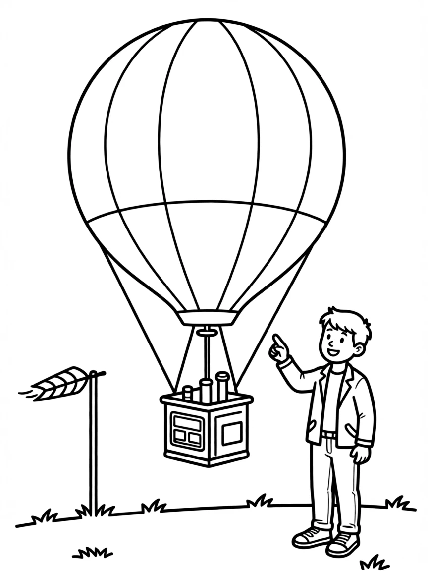 A scientific balloon measuring atmospheric conditions