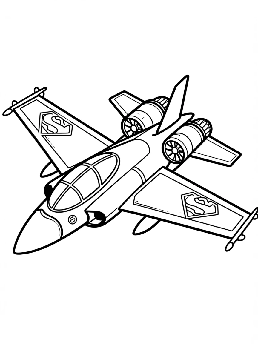 A famous comic book hero's jet with special features