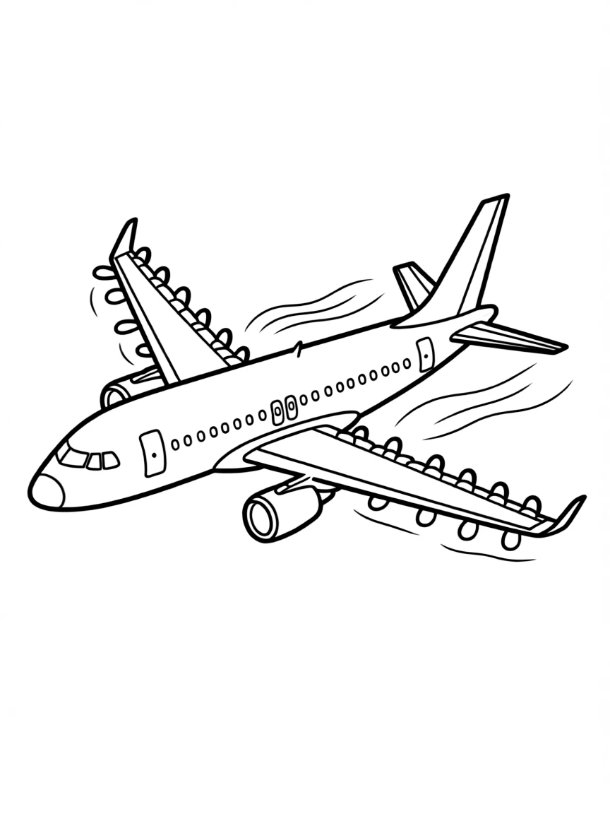 An aircraft with de-icing system in operation