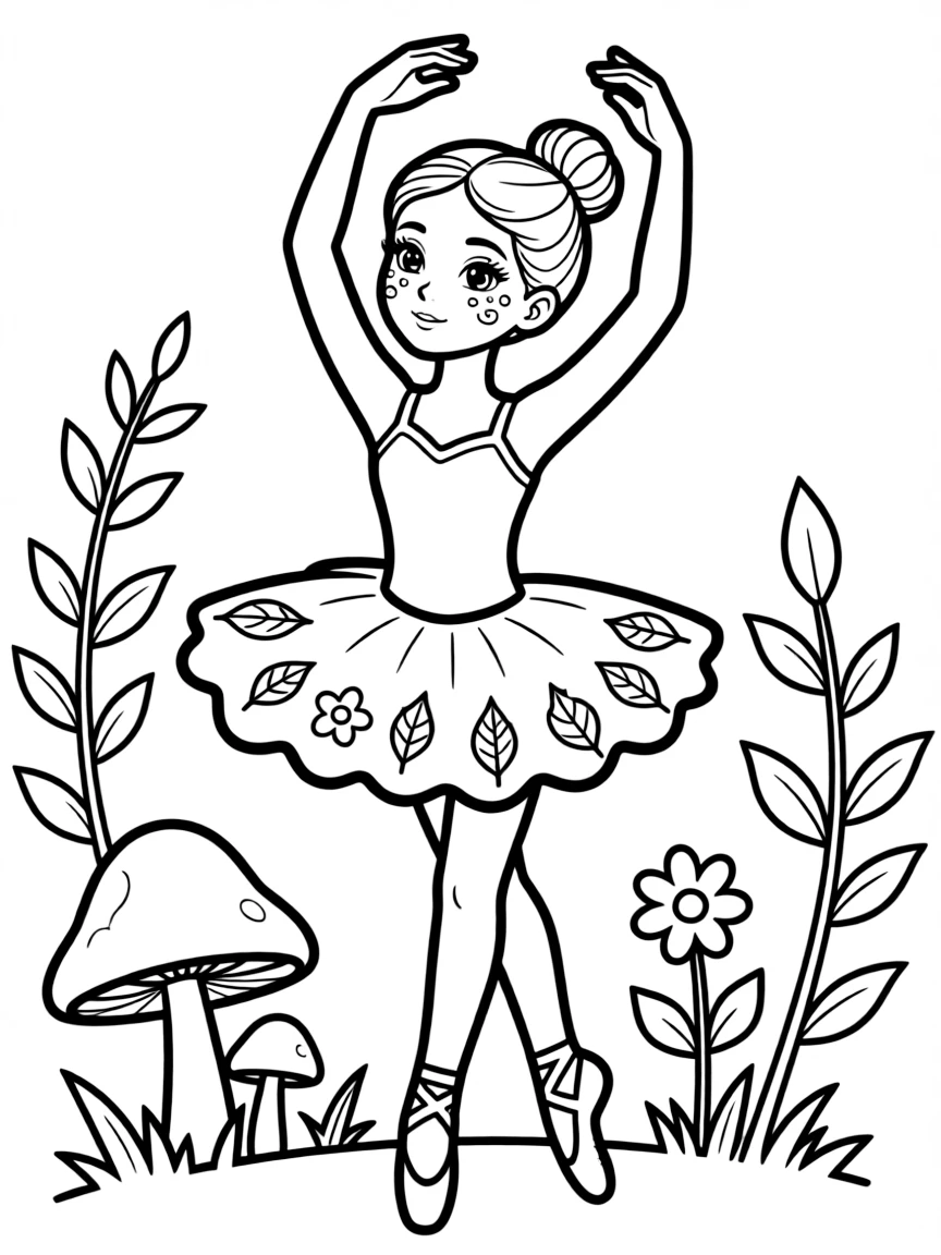 A ballet dancer dressed as a woodland creature with detailed makeup