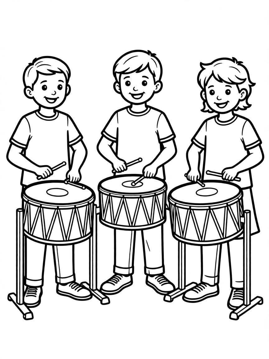 A steel drum band with detailed pan surface patterns