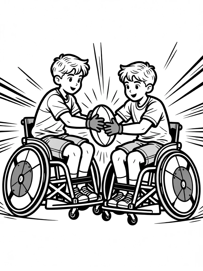 A wheelchair rugby collision with detailed specialized chairs