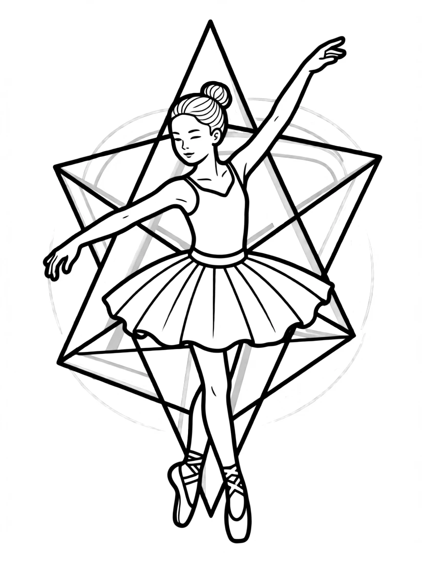 A ballet dancer caught in a prism effect showing rainbow refraction