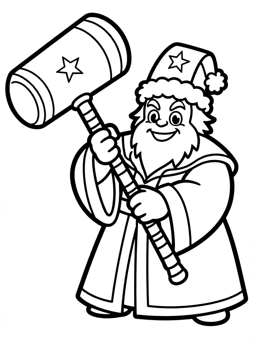 King Dedede wielding his massive hammer with a smirk
