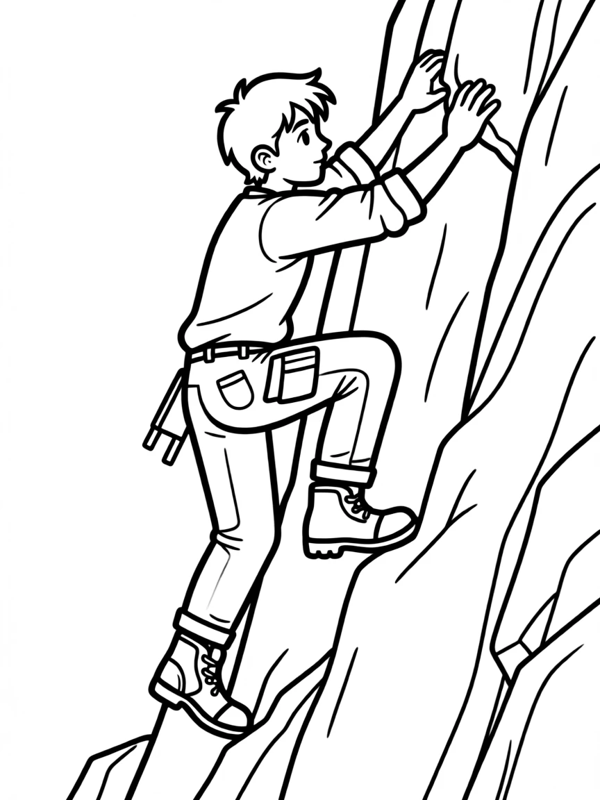 Nathan Drake climbing a cliff face with his journal in his pocket
