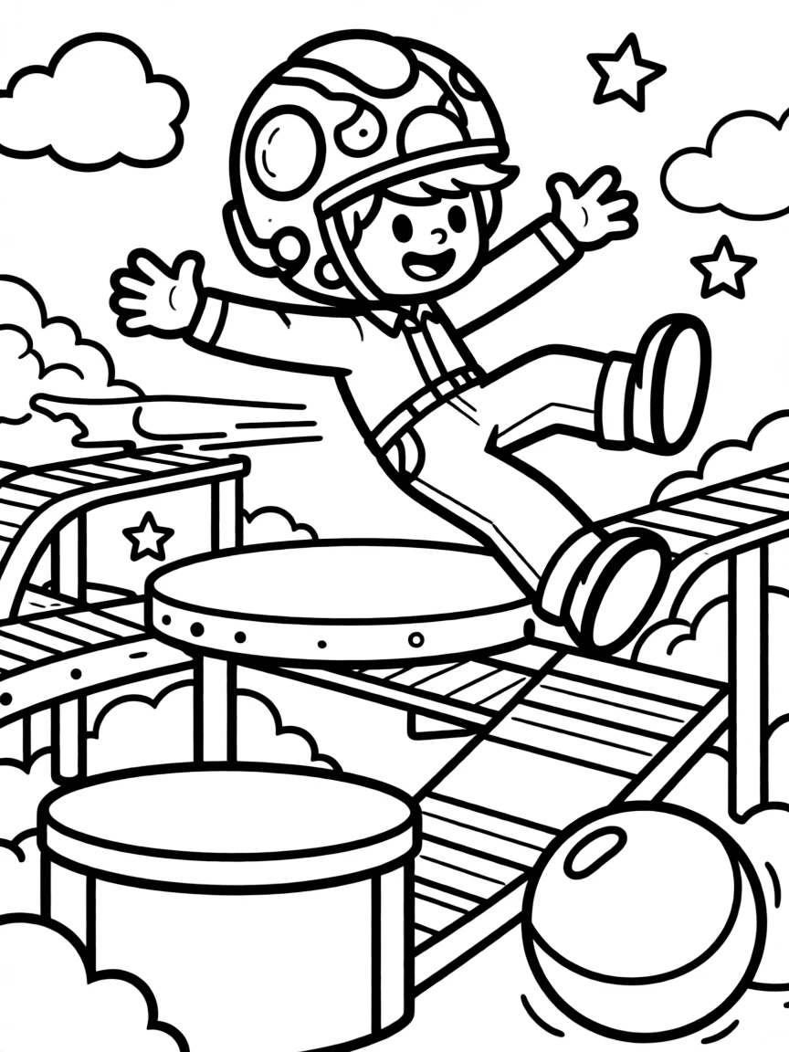 Fall Guy tumbling through an obstacle course
