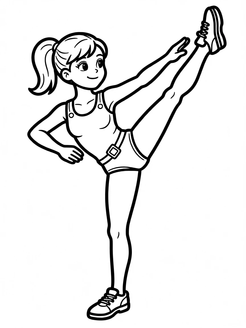 Cammy White in her green leotard performing a Spiral Arrow