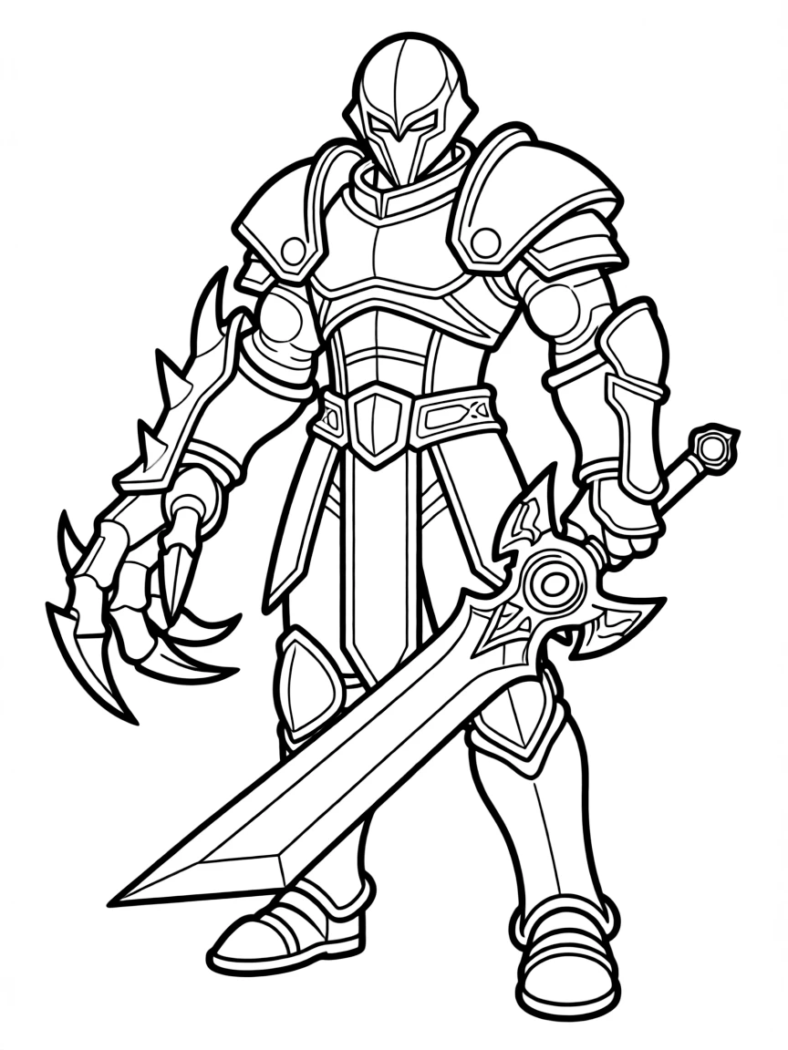 Nightmare from Soul Calibur with his demonic arm and Soul Edge
