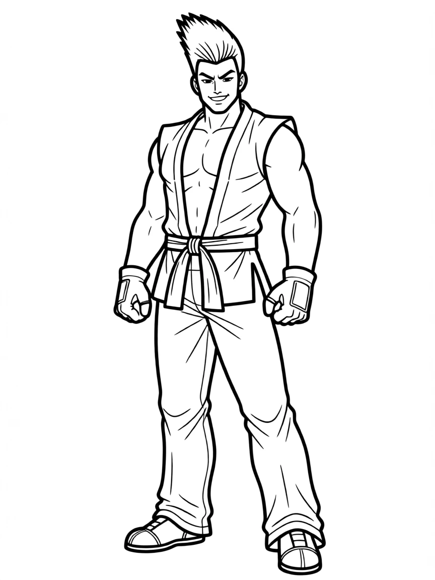 Tekken's Paul Phoenix with his high flat-top haircut