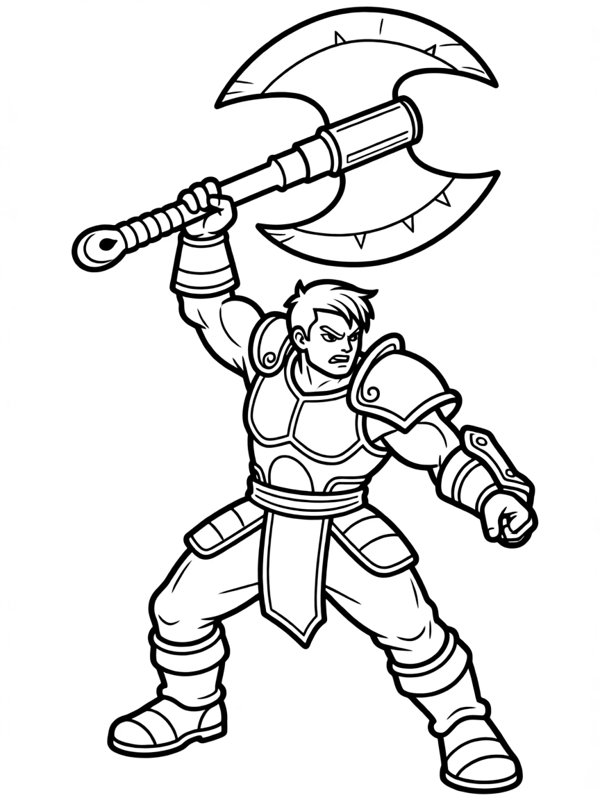 Dota 2's Axe mid-culling blade with his axe raised high