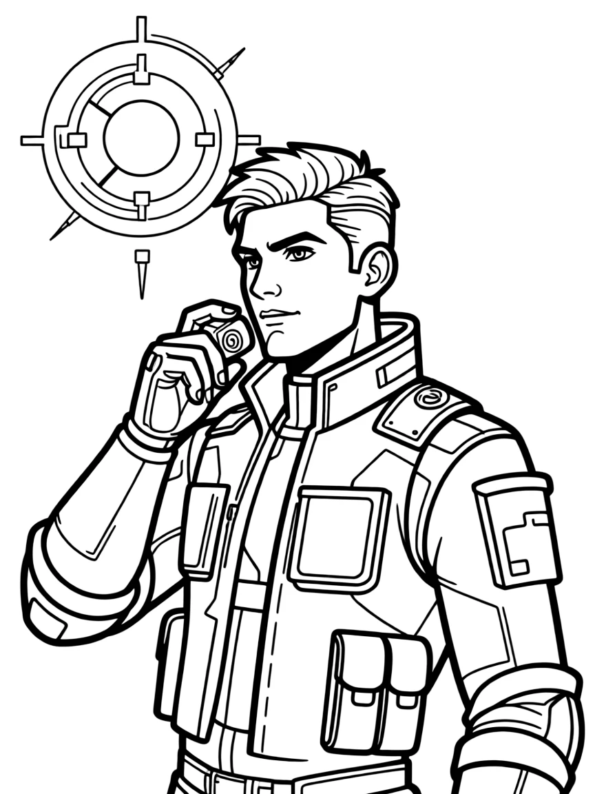 Brimstone from Valorant calling in an orbital strike