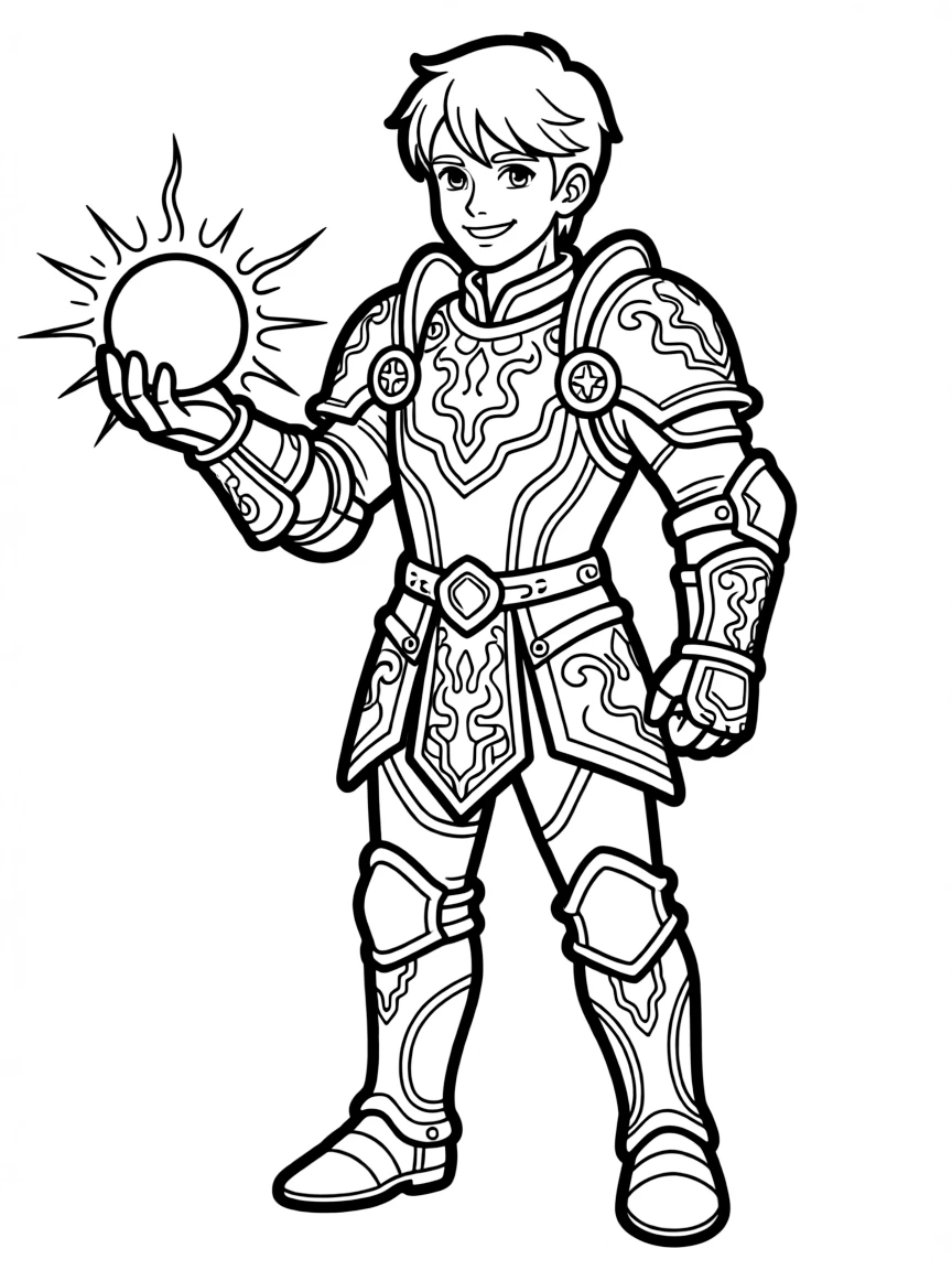 Anduin Wrynn with Light magic and royal armor